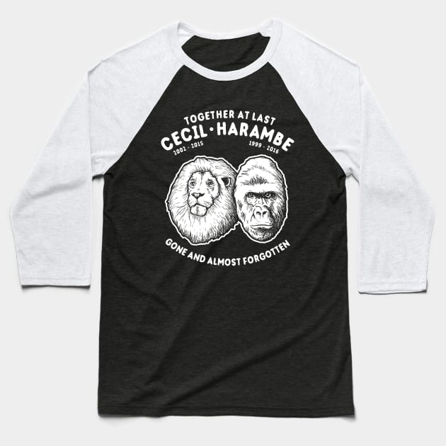 Cecil Harambe Together At Last T-Shirt Baseball T-Shirt by dumbshirts